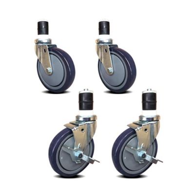 thumbnail image 2 of Set Of 4 Heavy-Duty 6 Inch Utility Wheels With Rubber & Plastic Center 2 of 5
