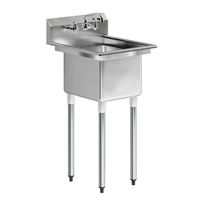 AmGood 22 in. x 20 Stainless Steel Utility Sink with Faucet