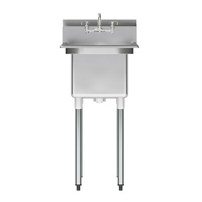 Image showing  22 in. x 20 Stainless Steel Utility Sink with Faucet