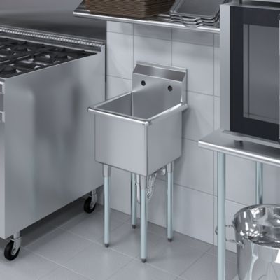 Image showing 5 th AmGood 18.5 x 18 Prep & Utility Sink, No Faucet