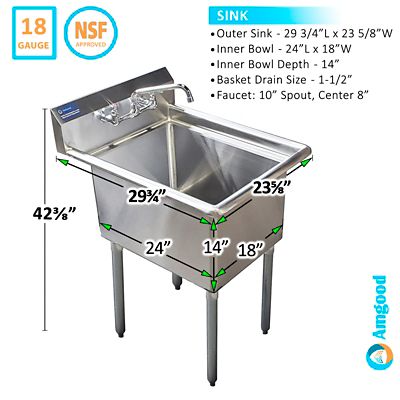 Image showing  30 x 24 Utility Sink with Faucet