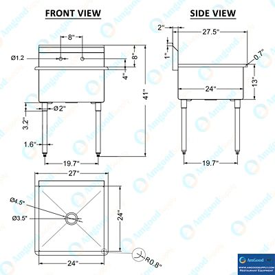 Image showing  30 x 29.5 Utility Sink with Faucet