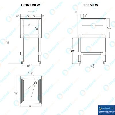 Image showing  18 x 14 Utility Sink with Faucet