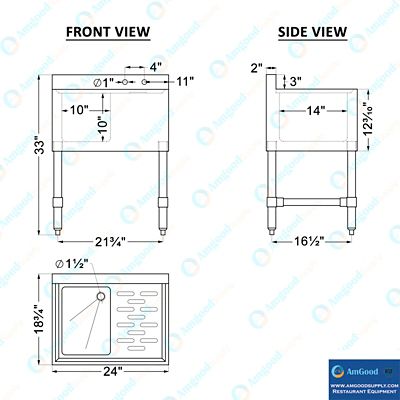 Image showing  20 x 23 Utility Sink with Faucet