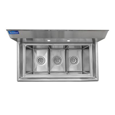 Image showing  37 in. 3 Compartment Sink No Faucet