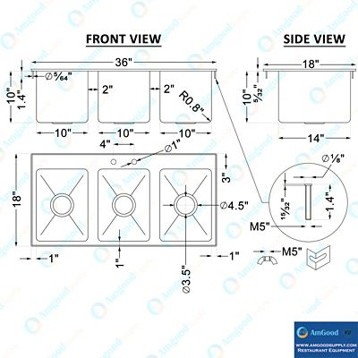 Image showing  37 in. Drop -In Sink No Faucet