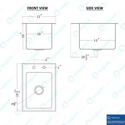 Image showing  13 in. Drop-In Sink with Faucet