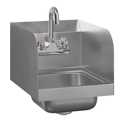 AmGood 12 in. x 16 in. Hand Sink with Side Splash