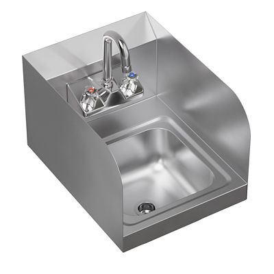 Image showing  12 in. x 16 in. Hand Sink with Side Splash