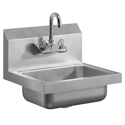 AmGood 17 in. x 15 in. Stainless Steel Hand Sink