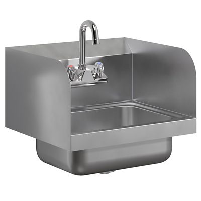 AmGood 17 in. x 15 in. Hand Sink with Side Splash