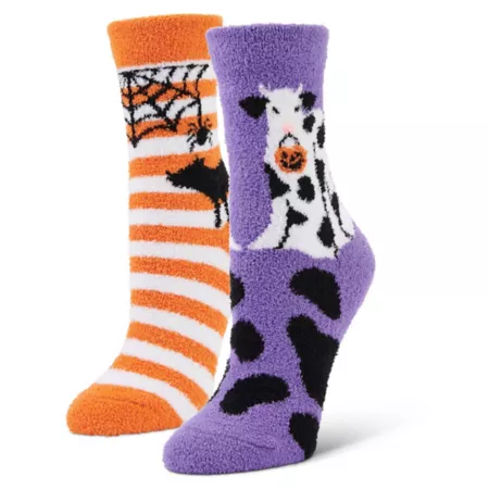 Sof Sole Hocus Pocus Aloe Infused Crew Socks for Women 2 Pairs Women's Crew Socks