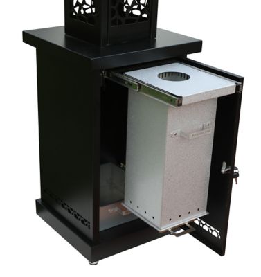 Image showing  Glass-Tube Wood Pellet Patio Heater, 85,000 BTU, Black