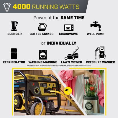 Image showing  5,000/4,000-Watt Tri Fuel Portable Generator, CO Shield, Electric Start, RV-Ready