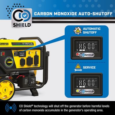 Image showing 7 th Champion Power Equipment 5,000/4,000-Watt Tri Fuel Portable Generator, CO Shield, Electric Start, RV-Ready