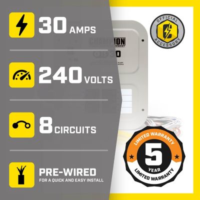 Image showing  30 Amp Indoor-Rated Manual Transfer Switch 25 ft. Generator Power Cord & Weather-Resistant Inlet Box