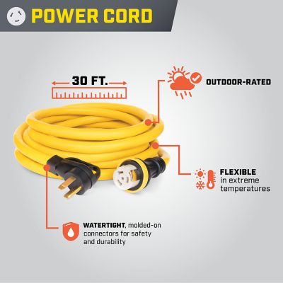 Image showing  50 Amp Indoor-Rated Manual Transfer Switch 30 ft. Generator Power Cord & Weather-Resistant Power Box