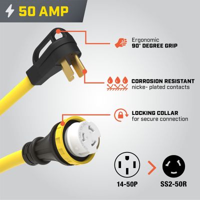 Image showing 5 th Champion Power Equipment 50 Amp Indoor-Rated Manual Transfer Switch 30 ft. Generator Power Cord & Weather-Resistant Power Box