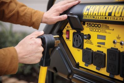 Image showing 8 th Champion Power Equipment 50 Amp Indoor-Rated Manual Transfer Switch 30 ft. Generator Power Cord & Weather-Resistant Power Box