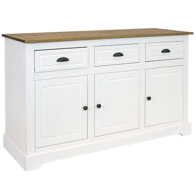 Sunnydaze Decor Sideboard with 3 Drawers and 3 Doors - Solid Pine Construction