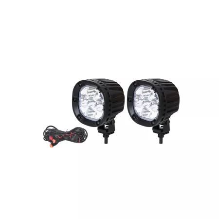 Traveler 4 500 Lumen LED Off-Road Lights with Amber Halo 4.7-in 2-Pack Automotive Work Lights