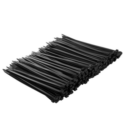 JobSmart 11 in. Heavy-Duty Cable Ties, Black, 120 lb., 200-Pack