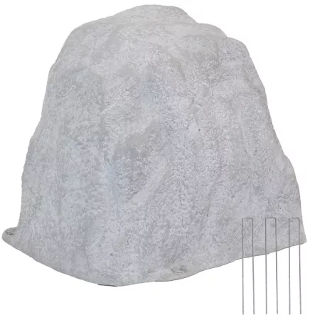 Sunnydaze Decor Lightweight Polyresin Outdoor Septic Cover with Stakes 21.5 in Gray Landscape Rocks