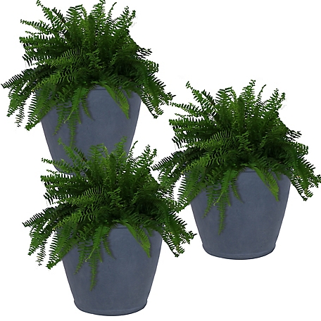 Sunnydaze Decor Anjelica Polyresin Indoor/Outdoor Unbreakable Double-Walled UV-Resistant Flower Pot Planter