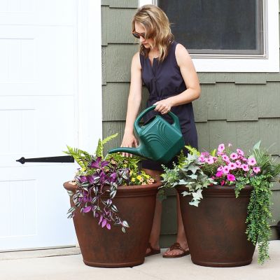 Image showing  76 qt. Polyresin Anjelica Indoor/Outdoor Unbreakable Double-Walled UV-Resistant Flower Pot Planter