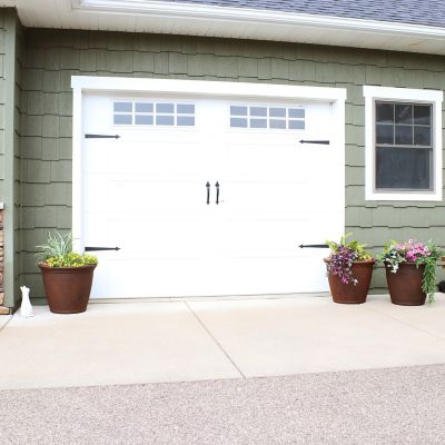 Image showing  76 qt. Polyresin Anjelica Indoor/Outdoor Unbreakable Double-Walled UV-Resistant Flower Pot Planter