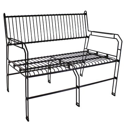 Sunnydaze Decor Indoor/Outdoor Modern Furniture Steel Wire Patio Bench