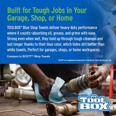 Image showing  Blue Shop Towels, 200 ct. Box