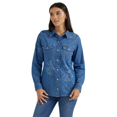 Wrangler Women's Vintage Cowboy Snap Shirt
