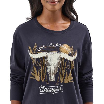 Image showing 2 th Wrangler Women's Graphic Long Sleeve Relaxed T-Shirt