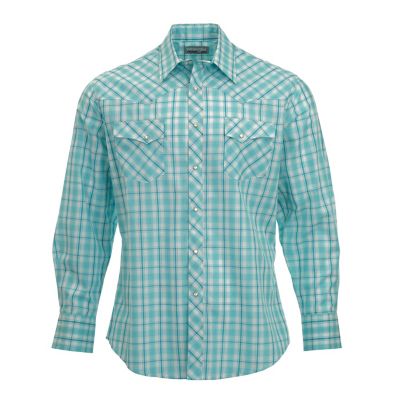 Wrangler Men's Wrancher Plaid Long-Sleeve Button-Down Shirt