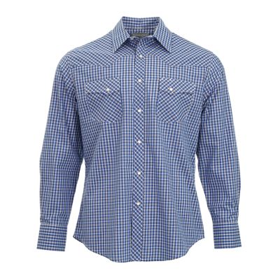 Wrangler Men's Wrancher Plaid Long-Sleeve Button-Down Shirt, 112358516