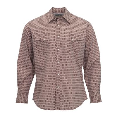 Wrangler Men's Wrancher Print Long-Sleeve Button-Down Shirt,