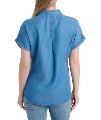 Image showing  Women's Button-Front 1-Pocket Lyocell Short-Sleeve Shirt
