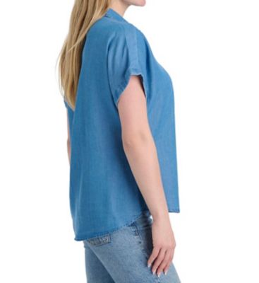 Image showing  Women's Button-Front 1-Pocket Lyocell Short-Sleeve Shirt