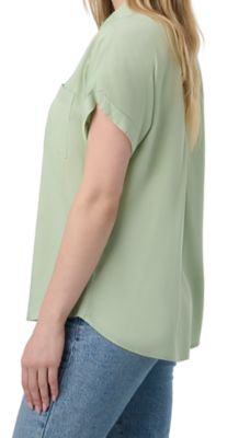 Image showing  Women's Button-Front 1-Pocket Lyocell Short-Sleeve Shirt