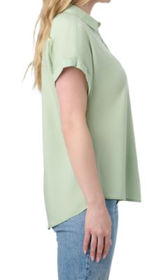 Image showing  Women's Button-Front 1-Pocket Lyocell Short-Sleeve Shirt