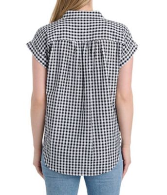 Image showing  Women's Bubble Gingham Camp Short-Sleeve Button-Down Shirt