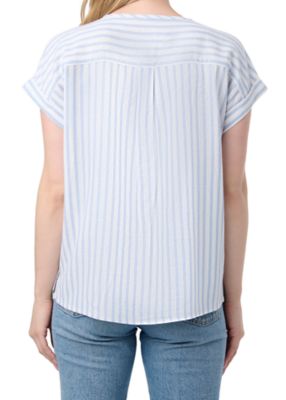 Image showing  Women's Linen Blend 1-Pocket Short-Sleeve Popover Shirt