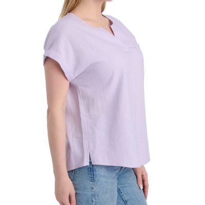 Image showing 2 th Como Vintage Women's Linen Blend 1-Pocket Short-Sleeve Popover Shirt