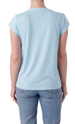 Image showing  Women's Slub Eyelet Henley T-Shirt