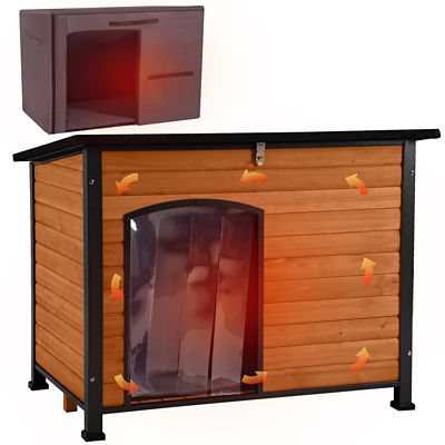Aivituvin Large Insulated Outdoor Dog House with Removable Liner Inside 43.3 in. (L) x 29.4 in. (W) x 33.4 in. (H)