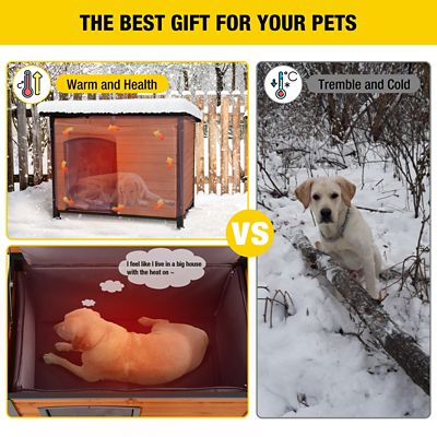 Image showing  Large Insulated Outdoor Dog House with Removable Liner Inside 43.3 in. (L) x 29.4 in. (W) x 33.4 in. (H)