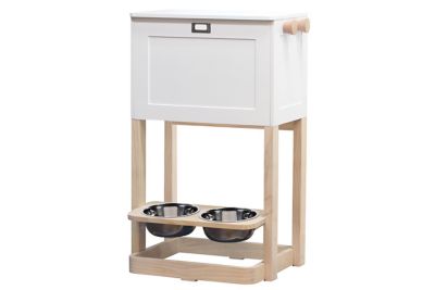 Zoovilla Parlor Pet Feeder Station, White