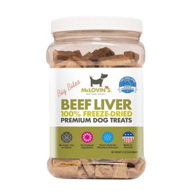 McLovin's Freeze Dried Dog Treat Beef Liver, 12 oz Canister.