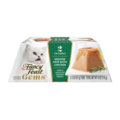 Fancy Feast Purina Gems All Life Stages Mousse Pate with Chicken and Halo of Savory Gravy Wet Cat Food, 2.47 oz., Pack of 2